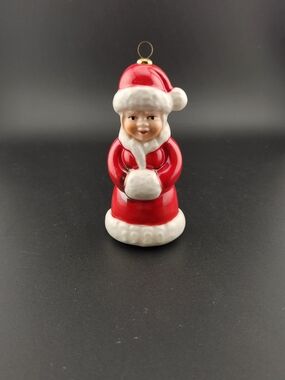 Vintage Goebel Ceramic Mrs. Claus Christmas Holiday Ornament